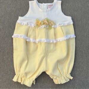 Mother-Maid Baby Girl Spring Easter Bubble Romper Vintage Made in USA